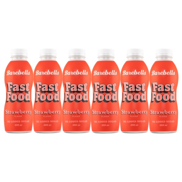 Barebells Fast Food, Strawberry, 6-pack