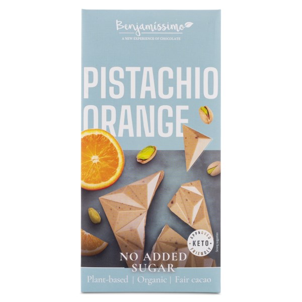 Benjamissimo Choklad Sockerfri, Pistage &  Apelsin, 60 g