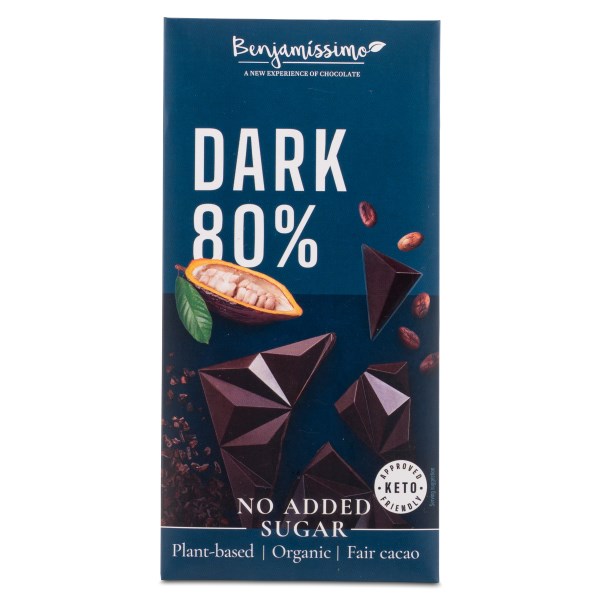 Benjamissimo Choklad Sockerfri, Mörk 80%, 60 g