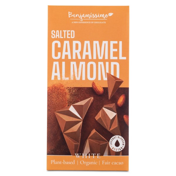 Benjamissimo Choklad Vit, Salt Karamell & Mandel, 60 g