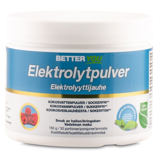 Better You Elektrolytpulver, Hallon, 150 g