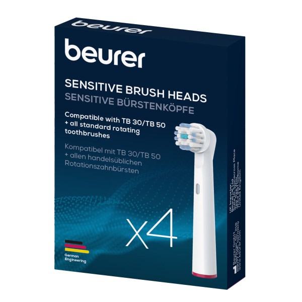 Beurer Tandborsthuvud, 4-pack, Sensitive