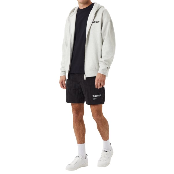 Björn Borg Oversized Zip Hoodie, M, Ultra Light Grey Melange