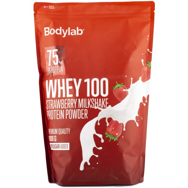 Bodylab Whey 100, 1000 g, Strawberry Milkshake