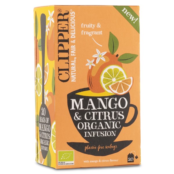 Clipper Tea Mango & Citrus Infusion, 20 påsar