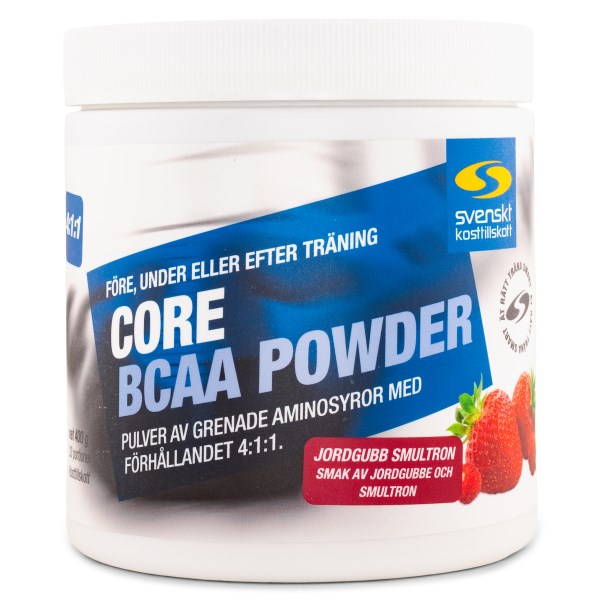 Core BCAA Powder, Jordgubb, 400 g