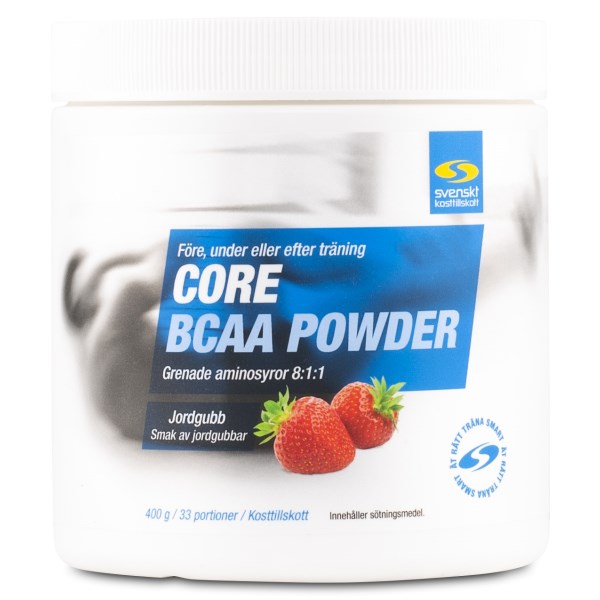 Core BCAA Powder, Jordgubb, 400 g