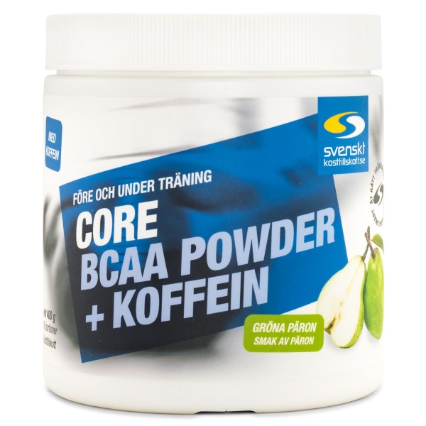 Core BCAA Powder + Koffein, Gröna päron, 400 g