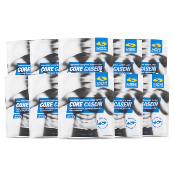 Core Casein Portionspåse, Citron/Vanilj, 10-pack