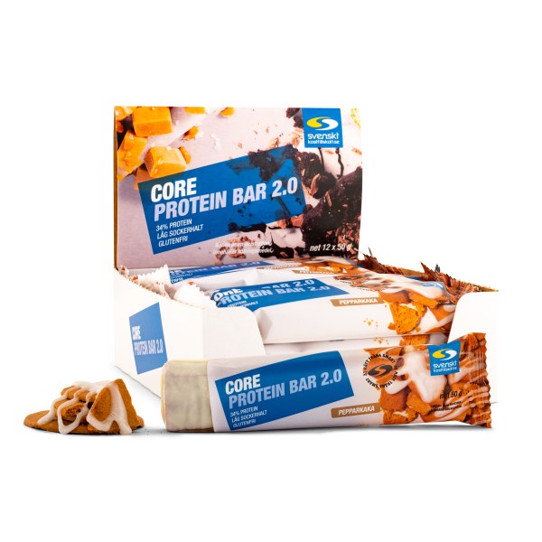 Core Protein Bar 2.0, Pepparkaka, 12-pack