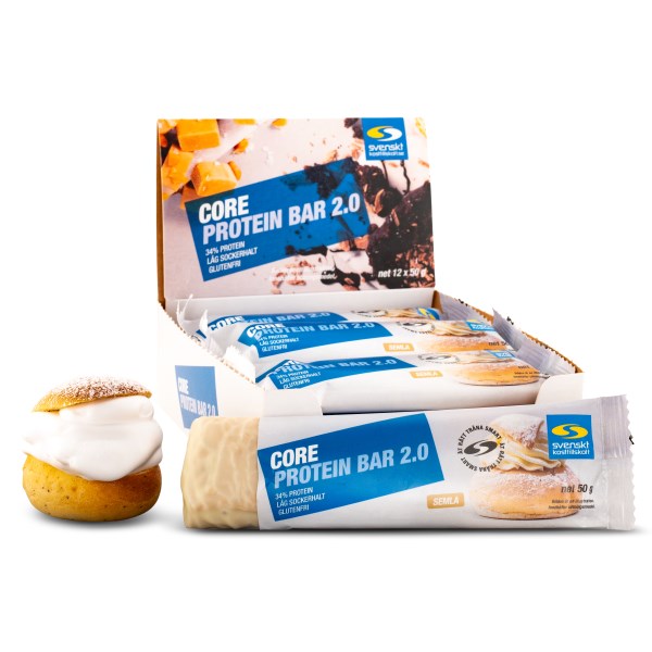 Core Protein Bar 2.0, Semla, 12-pack