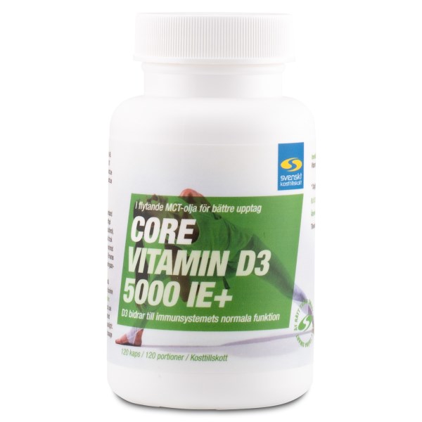 Core Vitamin D3 5000 IE+, 120 kaps