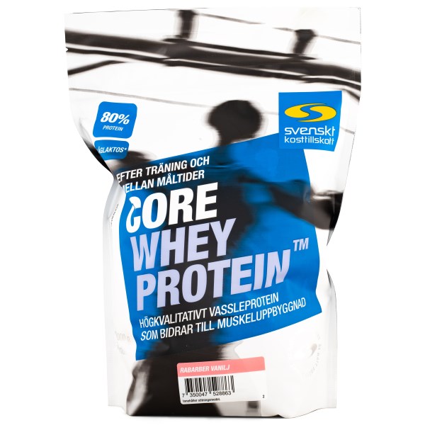 Core Whey Protein, Rabarber/Vanilj, 1 kg