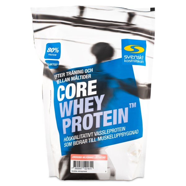 Core Whey Protein, Jordgubb Milkshake Lättsötad, 1 kg