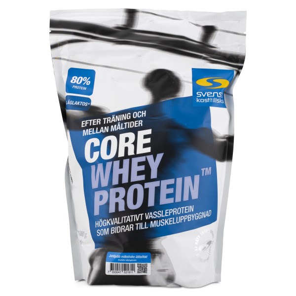 Core Whey Protein, Jordgubb Milkshake Lättsötad, 1 kg