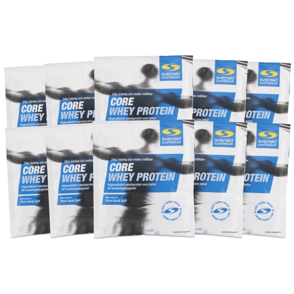 Core Whey Protein Portionspåse, Päron Vanilj Split, 10-pack