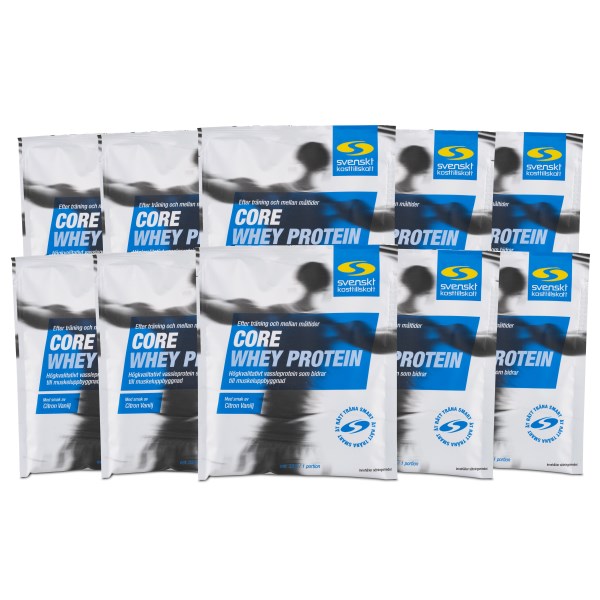 Core Whey Protein Portionspåse, Citron/Vanilj, 10-pack