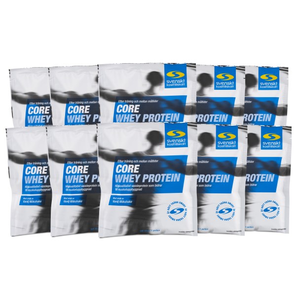 Core Whey Protein Portionspåse, Vanilj Milkshake, 10-pack