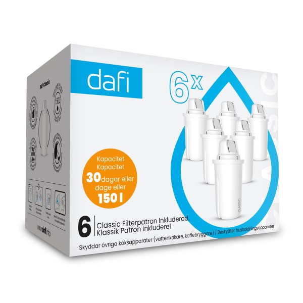 Dafi Classic Filterpatroner, 6-pack