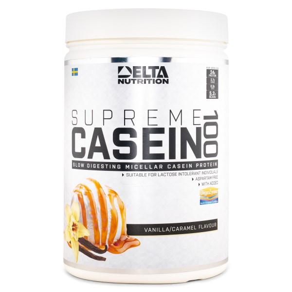 Delta Nutrition Supreme Casein 100, Vanilla Caramel, 900 g