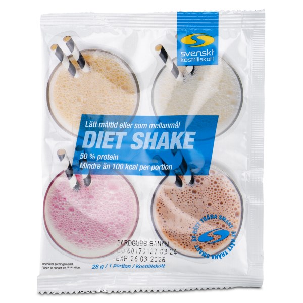 Diet Shake Portionspåse, Jordgubb & banan, 28 g