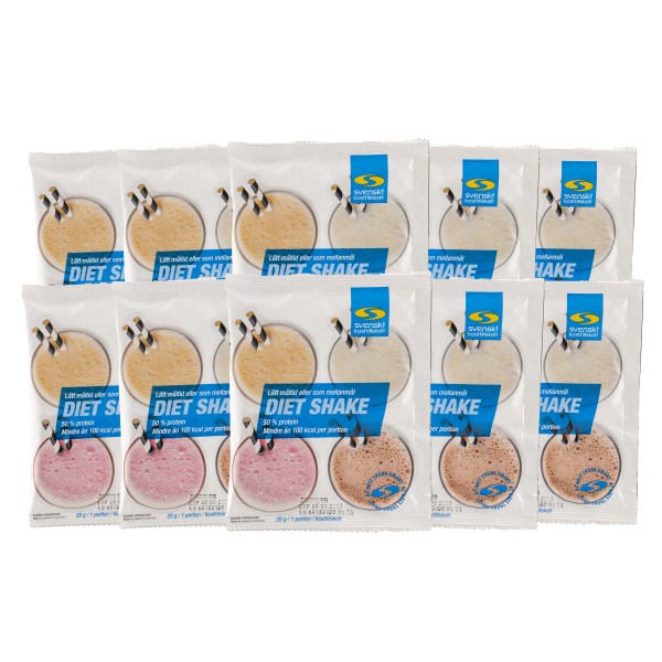 Diet Shake Portionspåse, Jordgubb, 10-pack