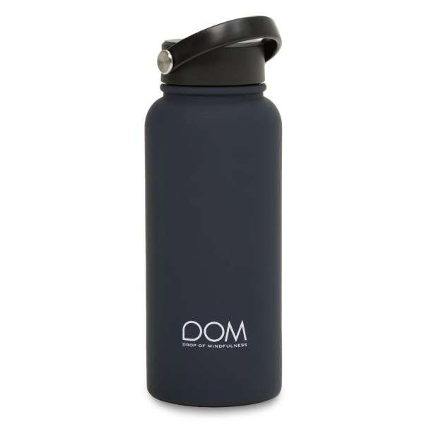 Drop Of Mindfulness Water Bottle, 1000 ml, Dark Blue