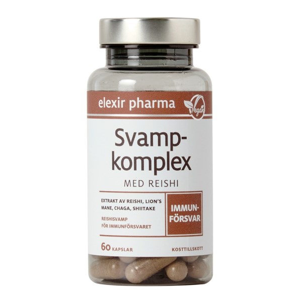 Elexir Pharma Svampkomplex med Reishi, 60 kaps