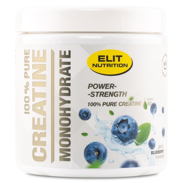 ELIT 100% Pure Creatine Monohydrate, Blueberry, 300 g