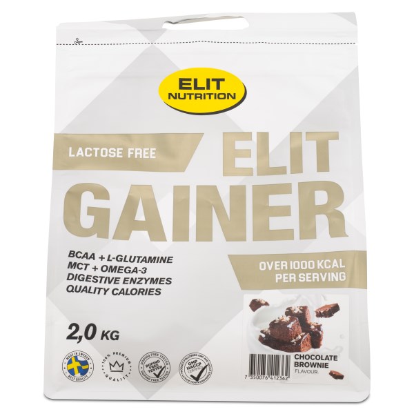 ELIT Gainer Laktosfri, Chocolate Brownie, 2 kg