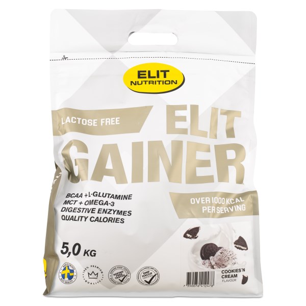 ELIT Gainer Laktosfri, Cookies & Cream, 5 kg