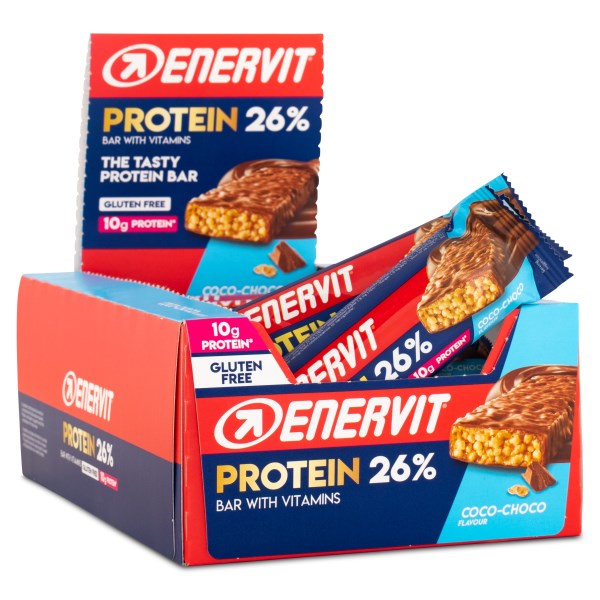 Enervit Sport Protein Bar, Coco Choco, 12-pack