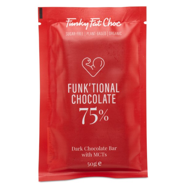 Funky Fat Foods Choklad, Mörk Choklad, 50 g