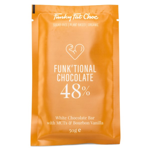 Funky Fat Foods Vit Choklad , 50 g