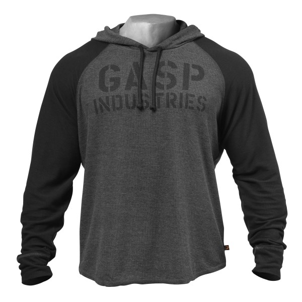 GASP L/S Thermal Hoodie, , Graphite Melange