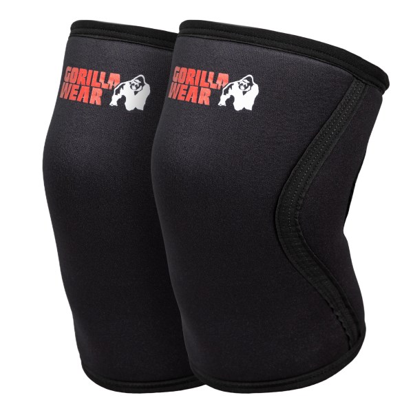 Gorilla Wear 7 mm Knee Sleeves, S, Black