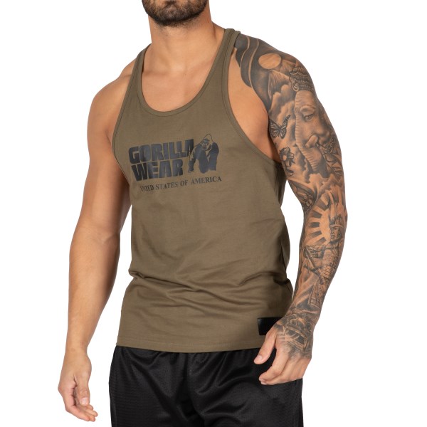 Gorilla Wear Classic Tank Top, S, Army Green