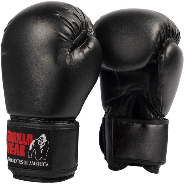 Gorilla Wear Mosby Boxing Gloves, 12 oz, Black