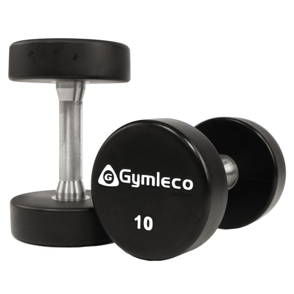 Gymleco PU Rund Hantel, 1 par, 10 kg