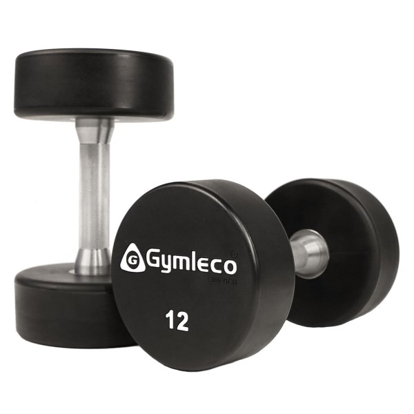 Gymleco PU Rund Hantel, 1 par, 12 kg