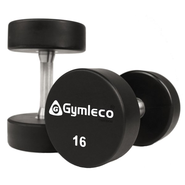 Gymleco PU Rund Hantel, 1 par, 16 kg