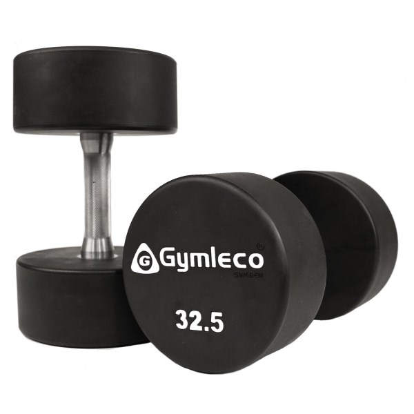 Gymleco PU Rund Hantel, 1 par, 32.5 kg