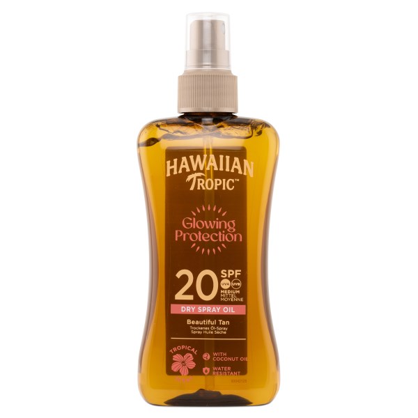 Hawaiian Tropic Protective Dry Spray Oil, 200ml, SF20