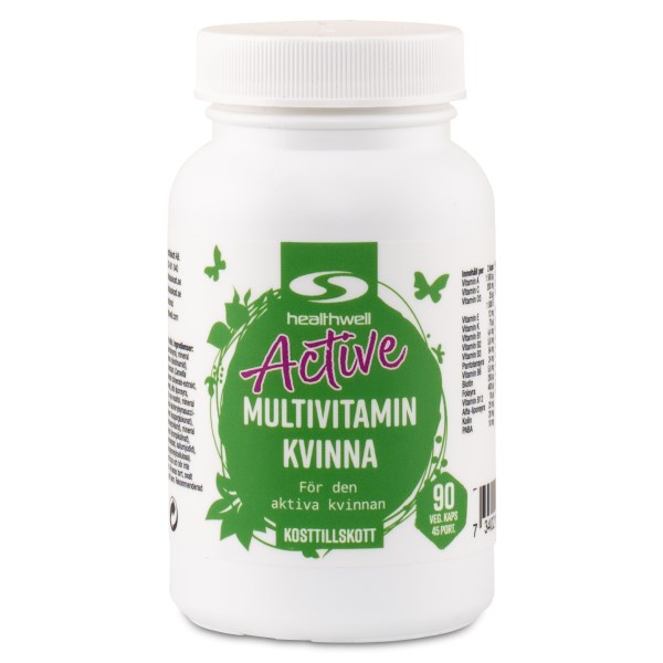 Healthwell Active Multivitamin Kvinna, 90 kaps