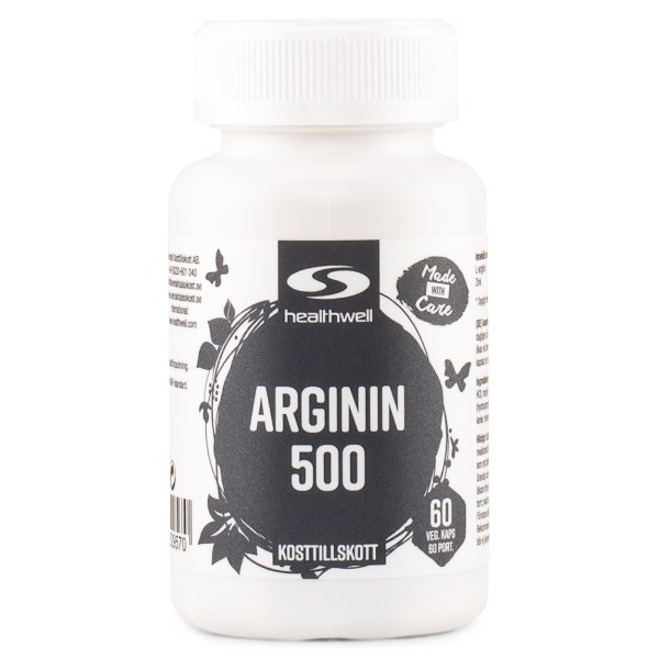 Healthwell Arginin 500, 60 kaps