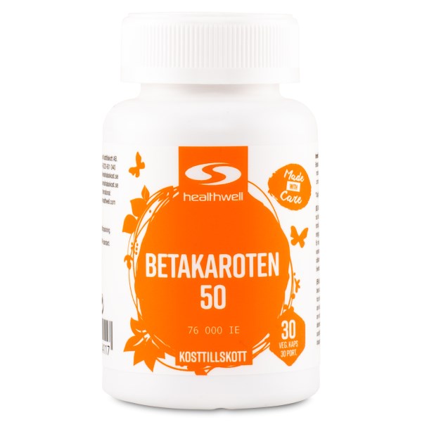 Healthwell Betakaroten 50, 30 kaps