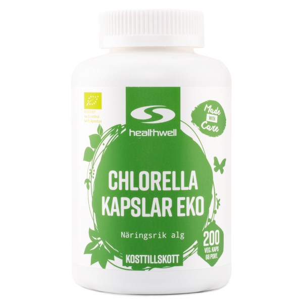 Healthwell Chlorella Kapslar EKO, 200 kaps