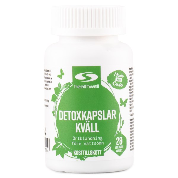 Healthwell Detoxkapslar Kväll, 28 kaps