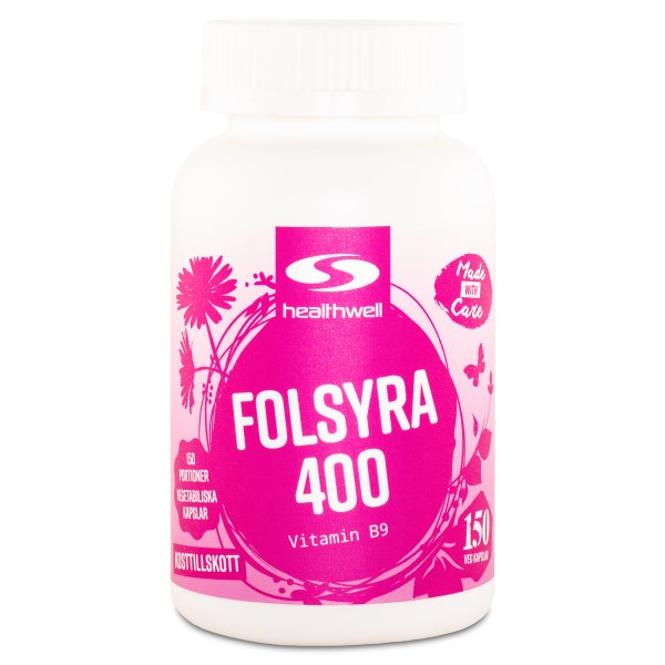 Healthwell Folsyra 400, 150 kaps