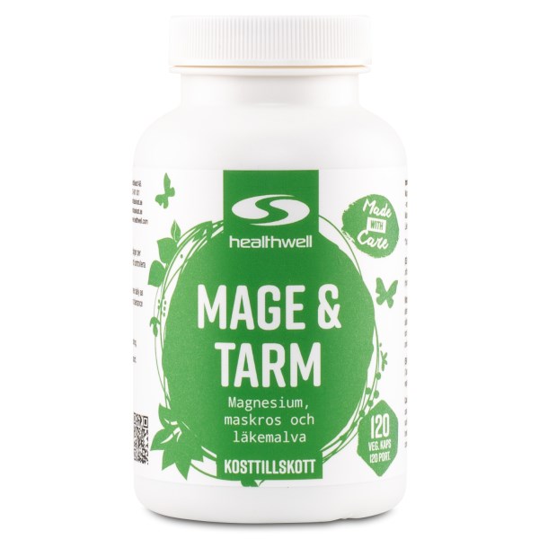 Healthwell Mage & Tarm Kapslar, 120 kaps